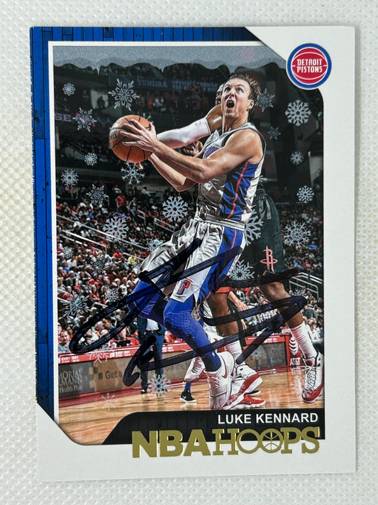 2018-19 Panini Hoops Winter #124 Luke Kennard Detroit Pistons Signed Card