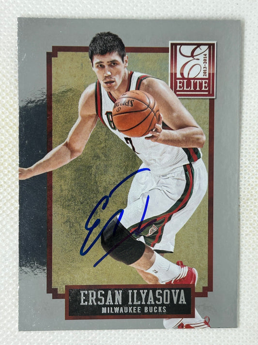2013-14 Panini Timeless Treasures /299 Ersan Ilyasova #48 Milwaukee Bucks Signed Card