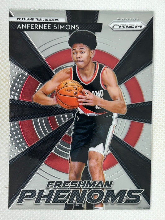 2018-19 Panini Prizm Freshman Phenoms #2 Rookie Card Anfernee Simons Portland Trailblazers