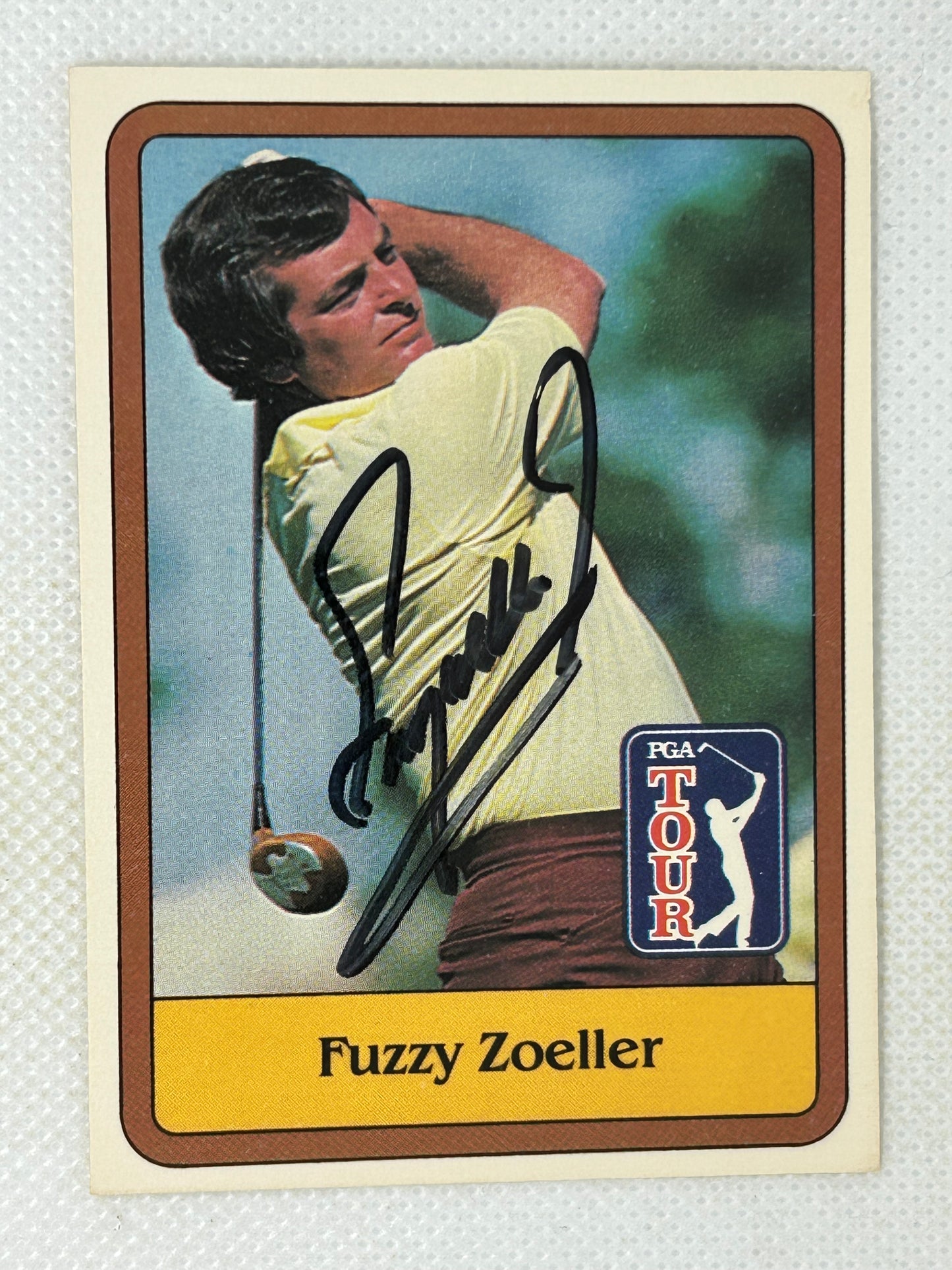 1981 Donruss PGA TOUR Golf Card #46 Fuzzy Zoeller Rookie Card Signed Card