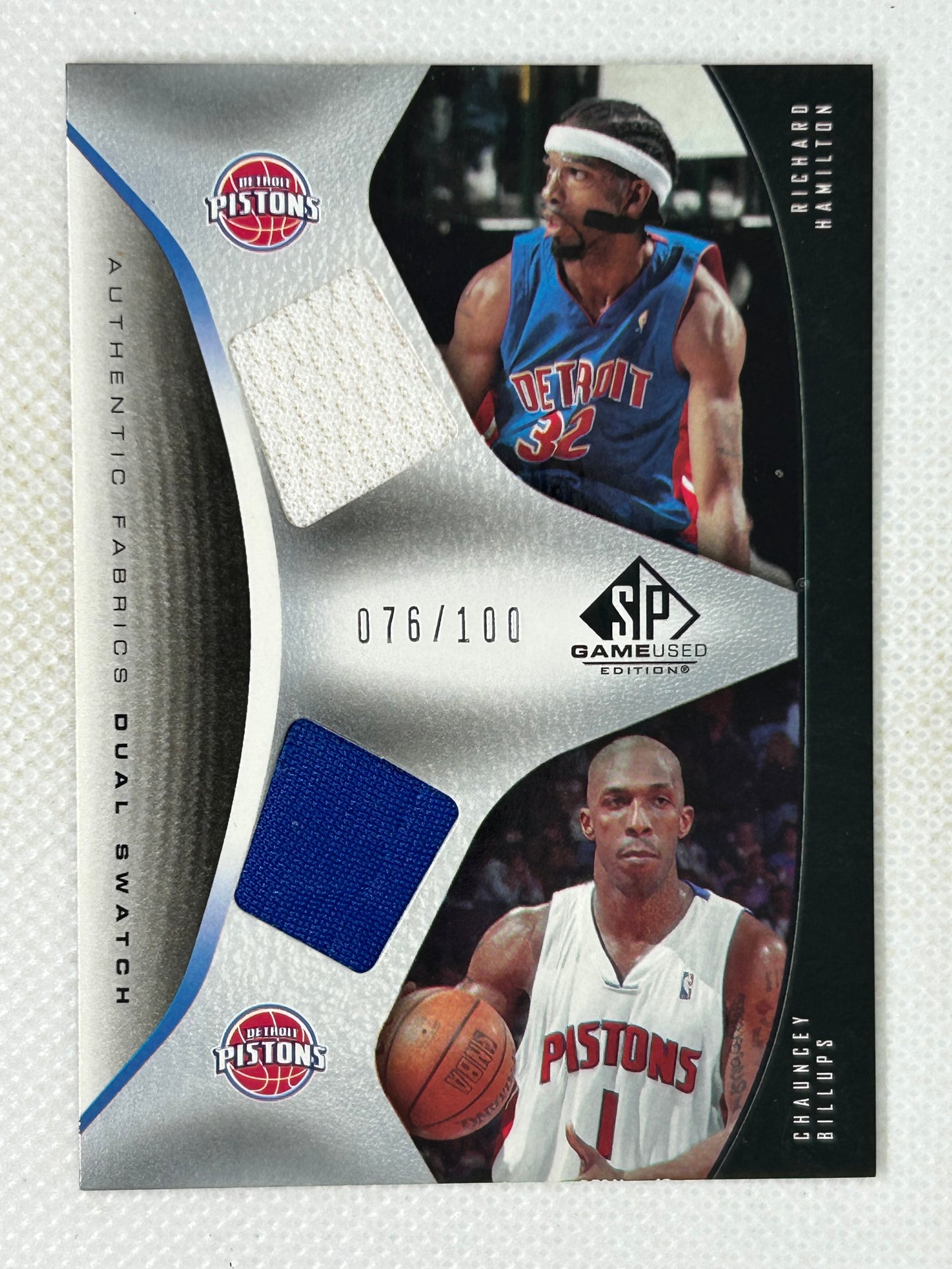 2006-07 Upper Deck SP Game Used Edition /100 Richard Hamilton Chauncey Billups #AFD-HB Detroit Pistons
