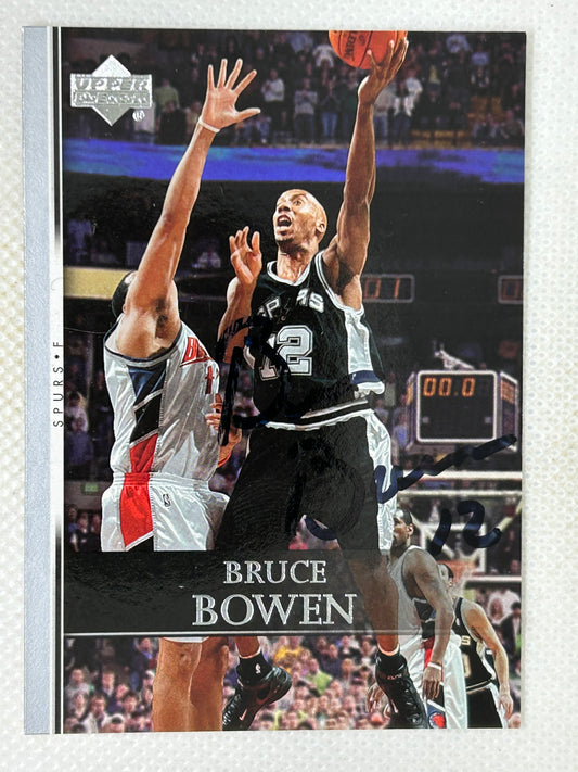2007-08 Upper Deck #25 Bruce Bowen San Antonio Spurs Signed Card