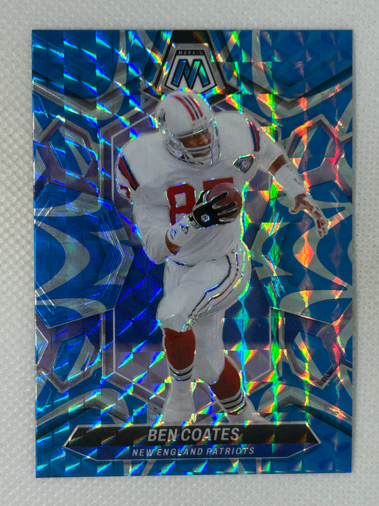 2024 Panini Mosaic Blue Reactive Prizm #239 Ben Coates New England Patriots
