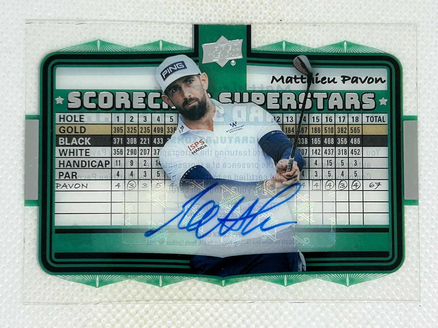 2026 Upper Deck Golf Scorecard Superstars Matthieu Pavon #SS-13 Autograph SSP