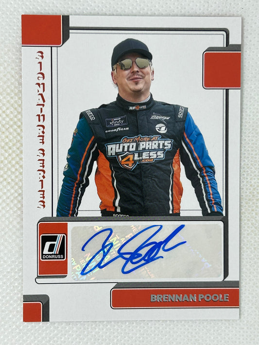 2023 Panini Donruss NASCAR Signature Series Brennan Poole #SS-BP