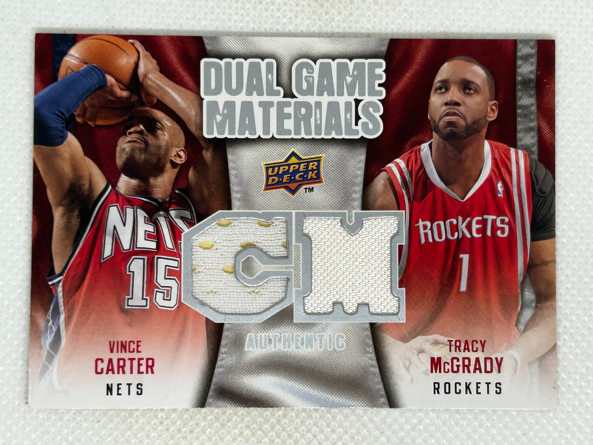 2009-10 Upper Deck Dual Game Materials #DG-VT Vince Carter Tracy McGrady