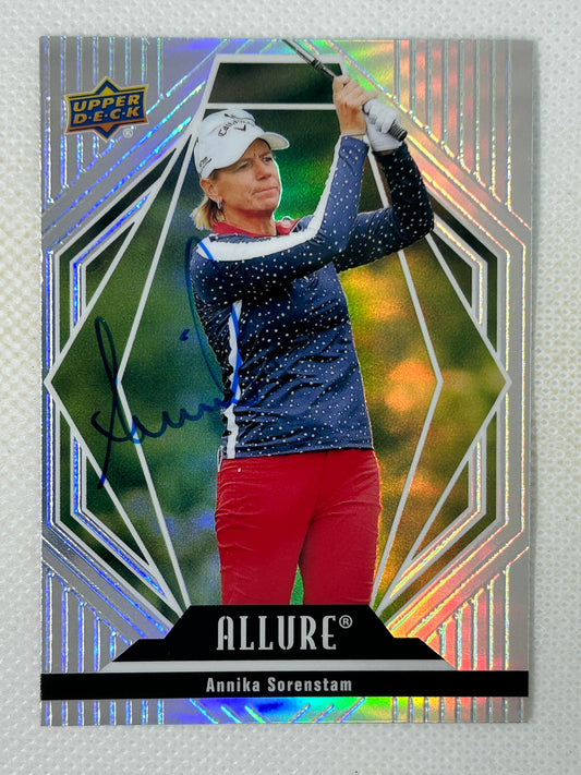 2024 Upper Deck Portfolio Golf Allure Refractor #AAS Annika Sorenstam Signed Card