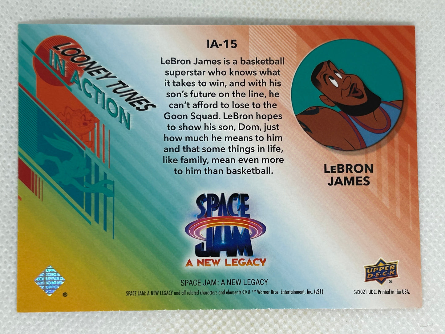 2021 Upper Deck Space Jam A New Legacy Looney Tunes in Action #IA-1 Lebron James