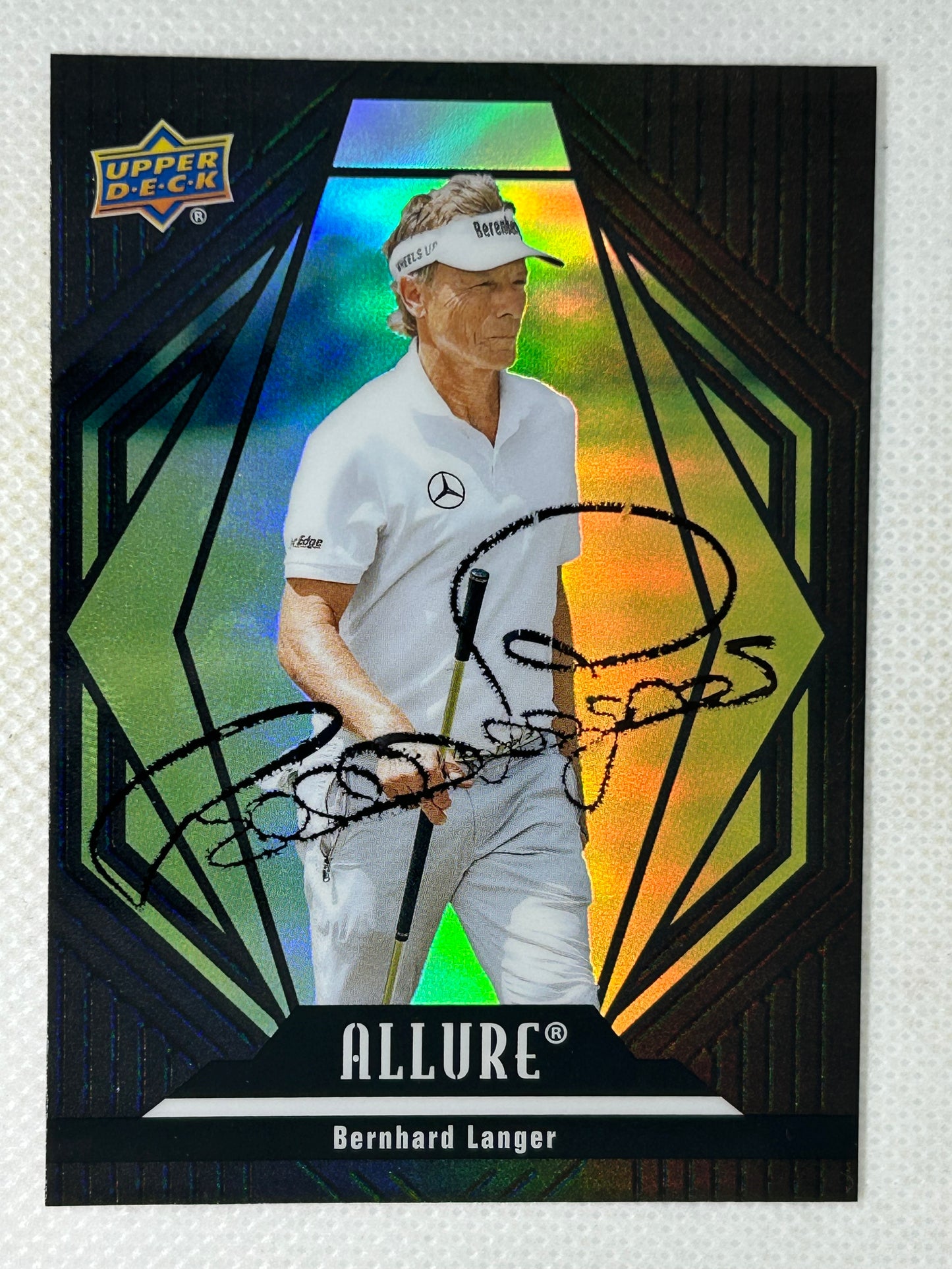 2024 Upper Deck Portfolio Allure Black Rainbow Parallel Bernhard Langer #AR-BL Signed Card
