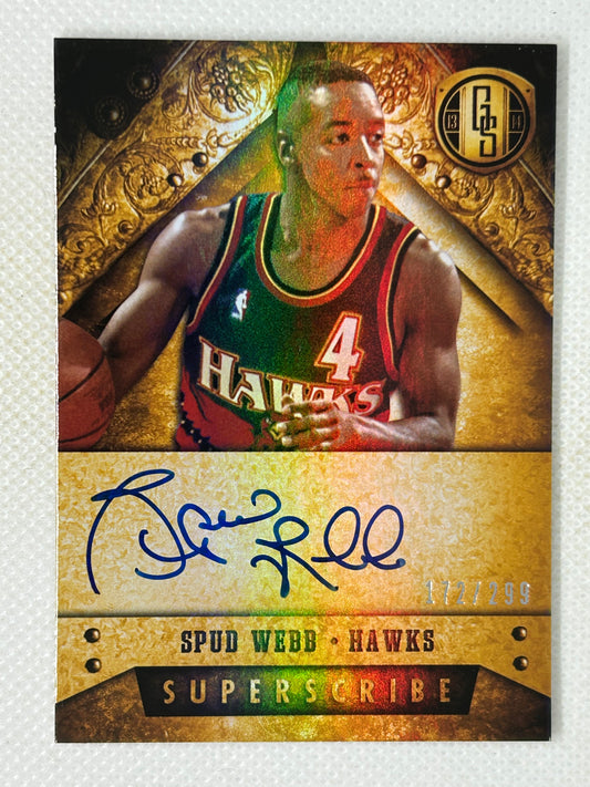 2013-14 Panini Gold Standard Superscribe Autograph /299 Spud Webb #35 Atlanta Hawks