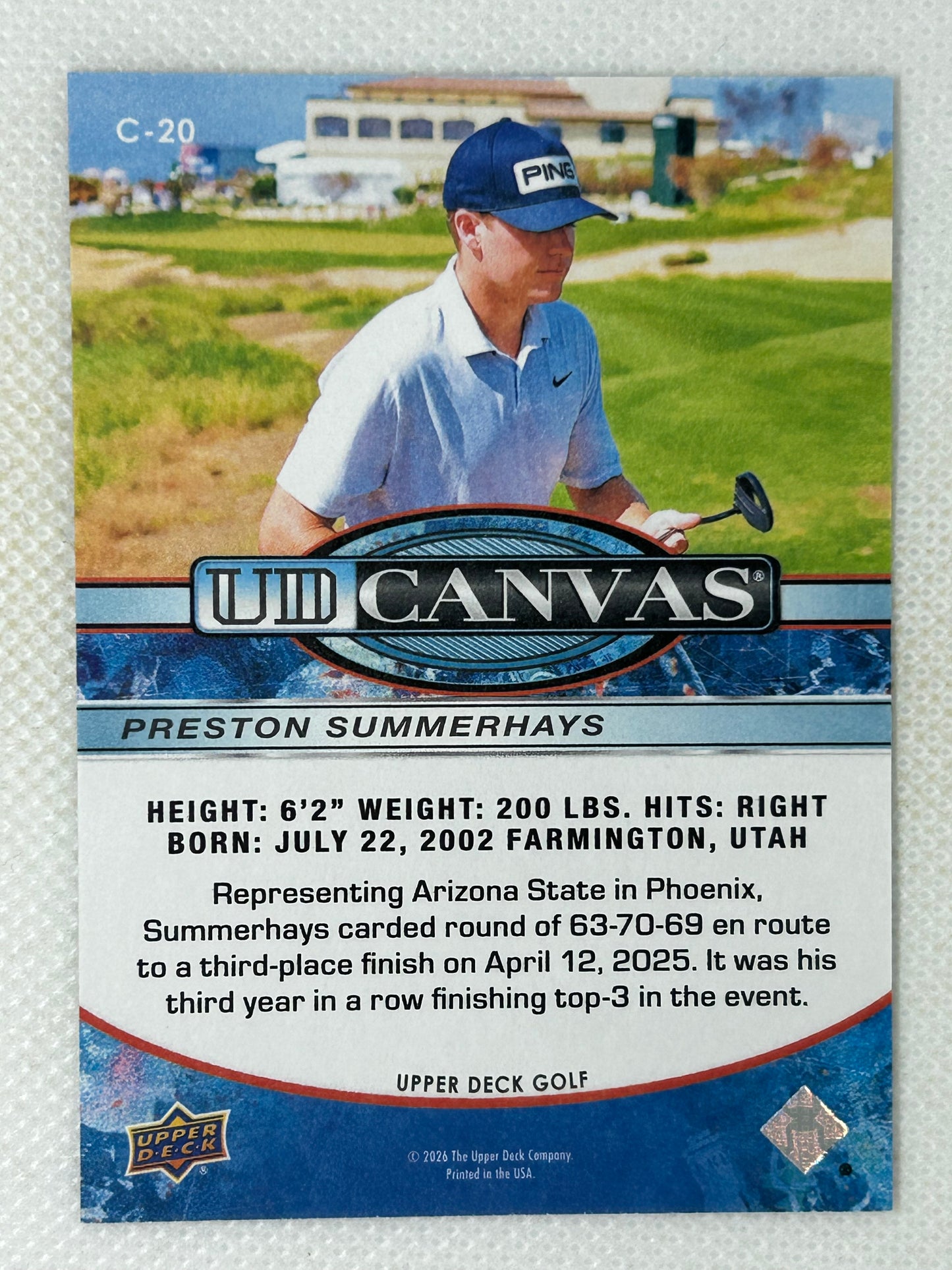 2026 Upper Deck Golf UD Canvas C-20 Preston Summerhays