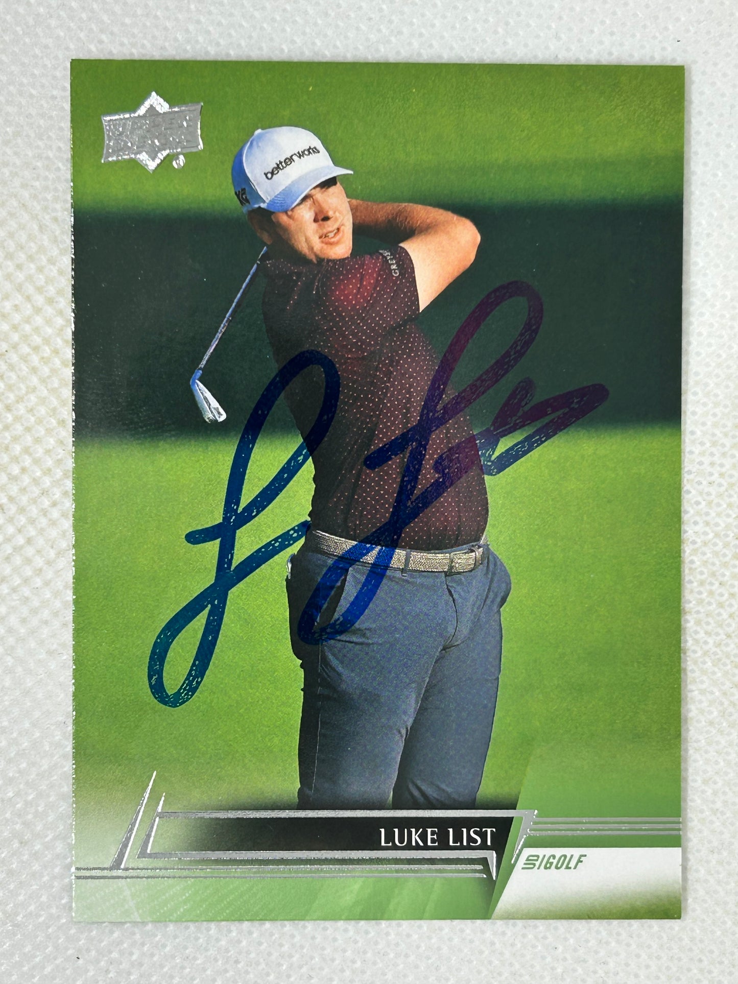 2024 Upper Deck Golf Luke List #32 Signed Card