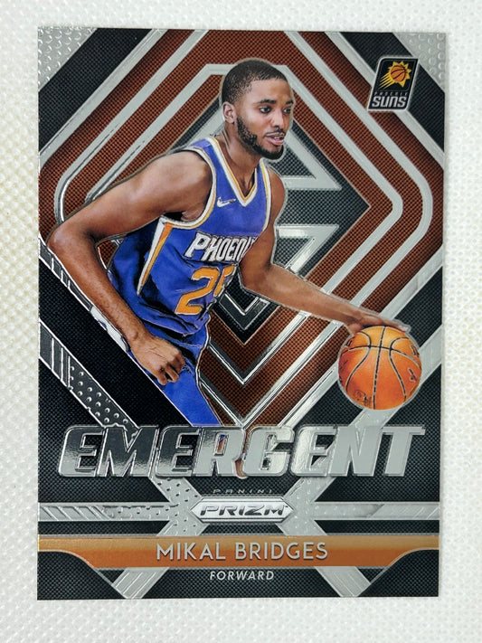 2018-19 Panini Prizm Emergent Rookie #10 Mikal Bridges Phoenix Suns
