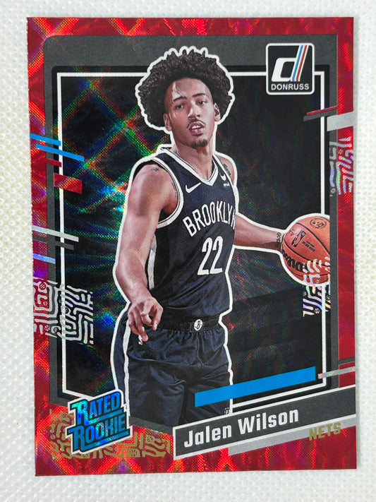 2023-24 Panini Donruss Red Rated Rookie Holo #224 Jalen Wilson Brooklyn Nets