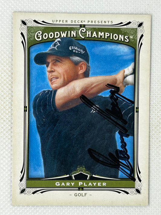 2013 Upper Deck Goodwin Champions #49 Gary Player Signed Card