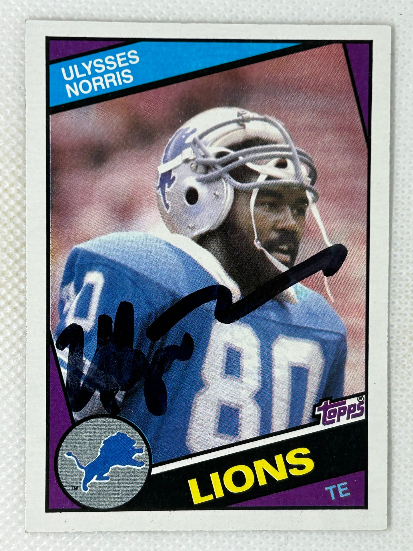 1984 Topps #259 Ulysses Norris Detroit Lions Signed Card