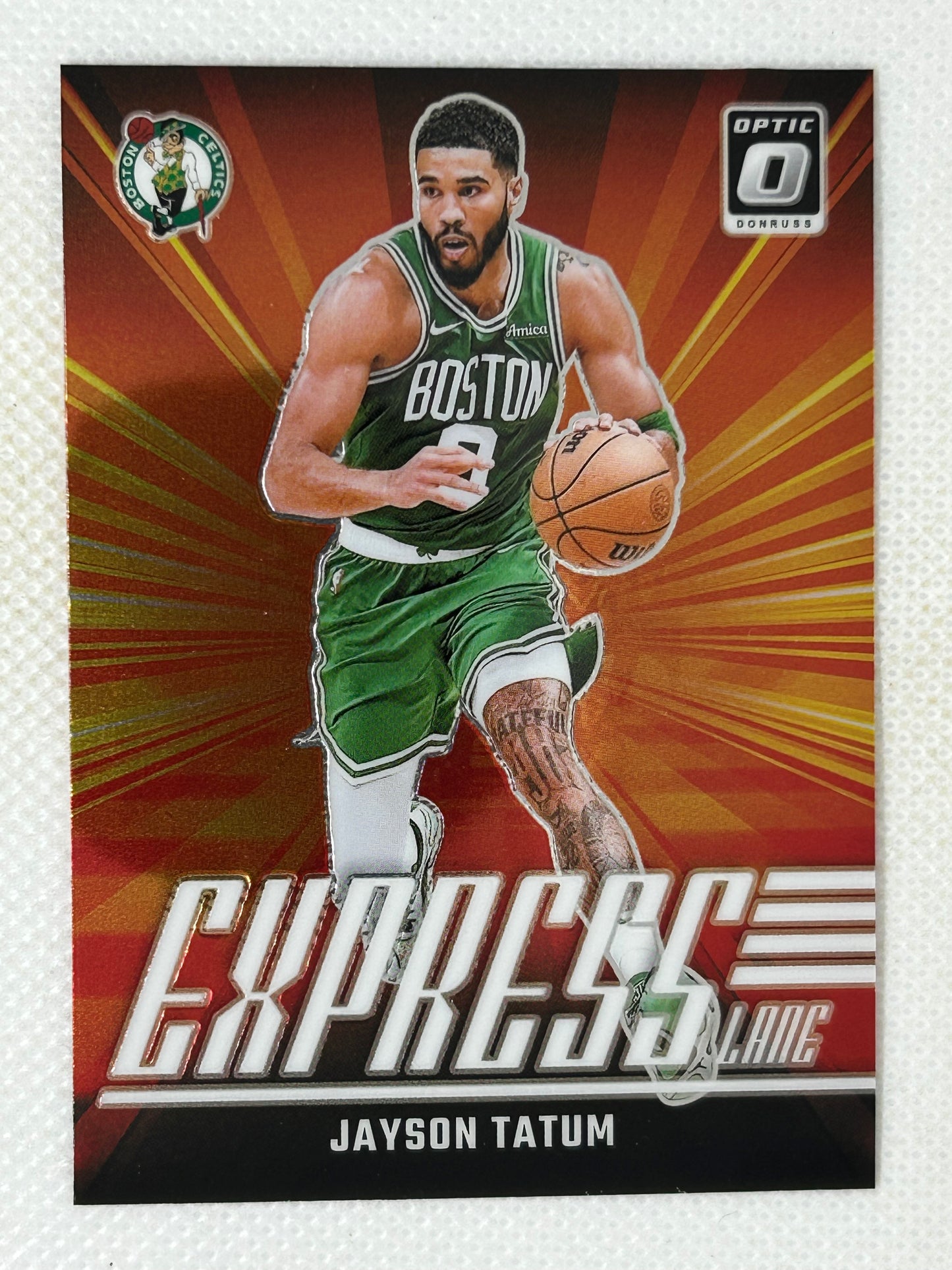 2024-25 Panini Donruss Optic Jayson Tatum Express Lane #9 Boston Celtics