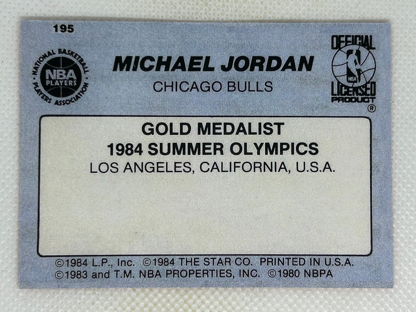 1984 Star #195 Michael Jordan Rookie Card Chicago Bulls REPRINT