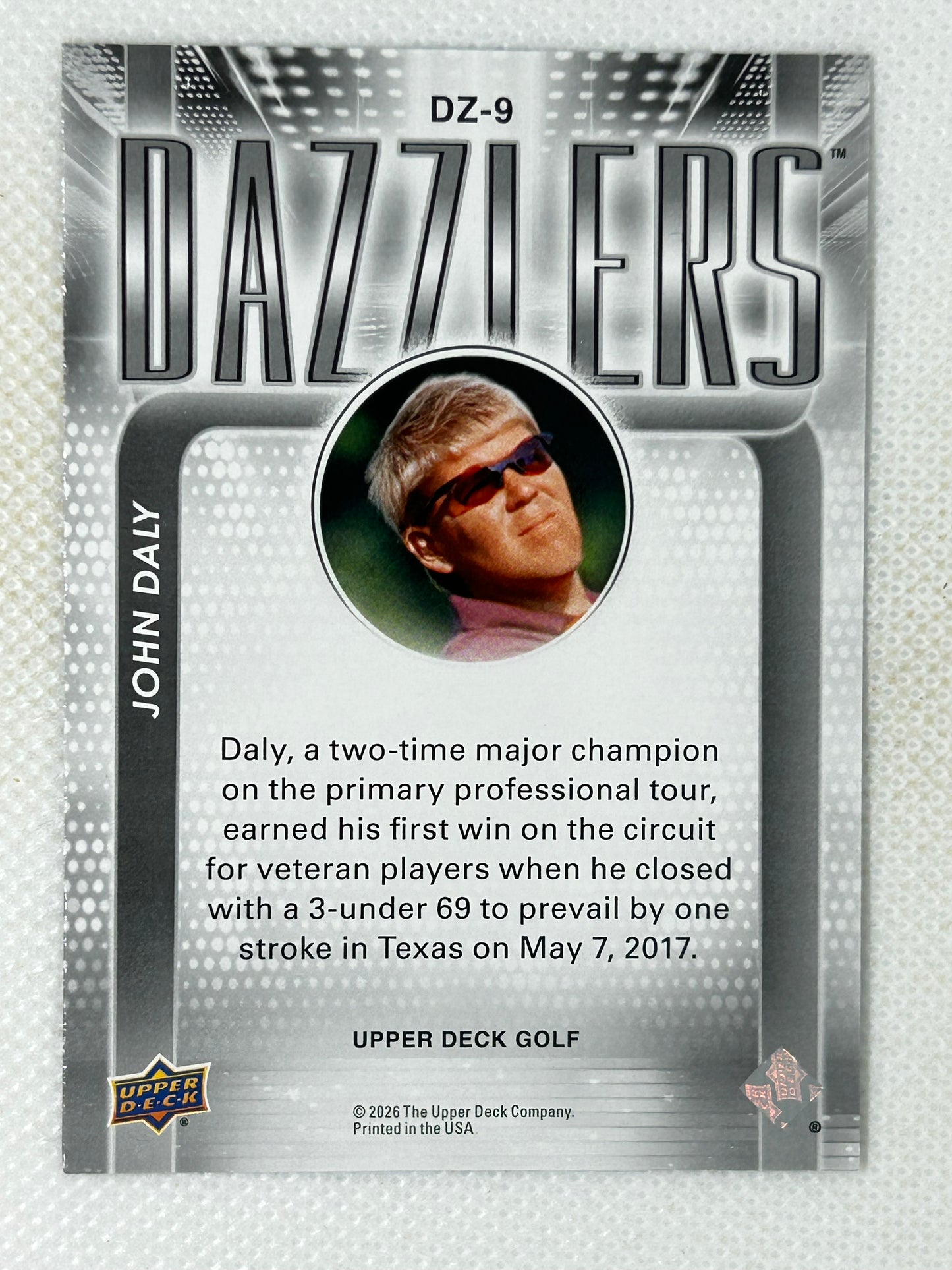 2026 Upper Deck Golf Blue Foil Dazzlers DZ-9 John Daly RARE