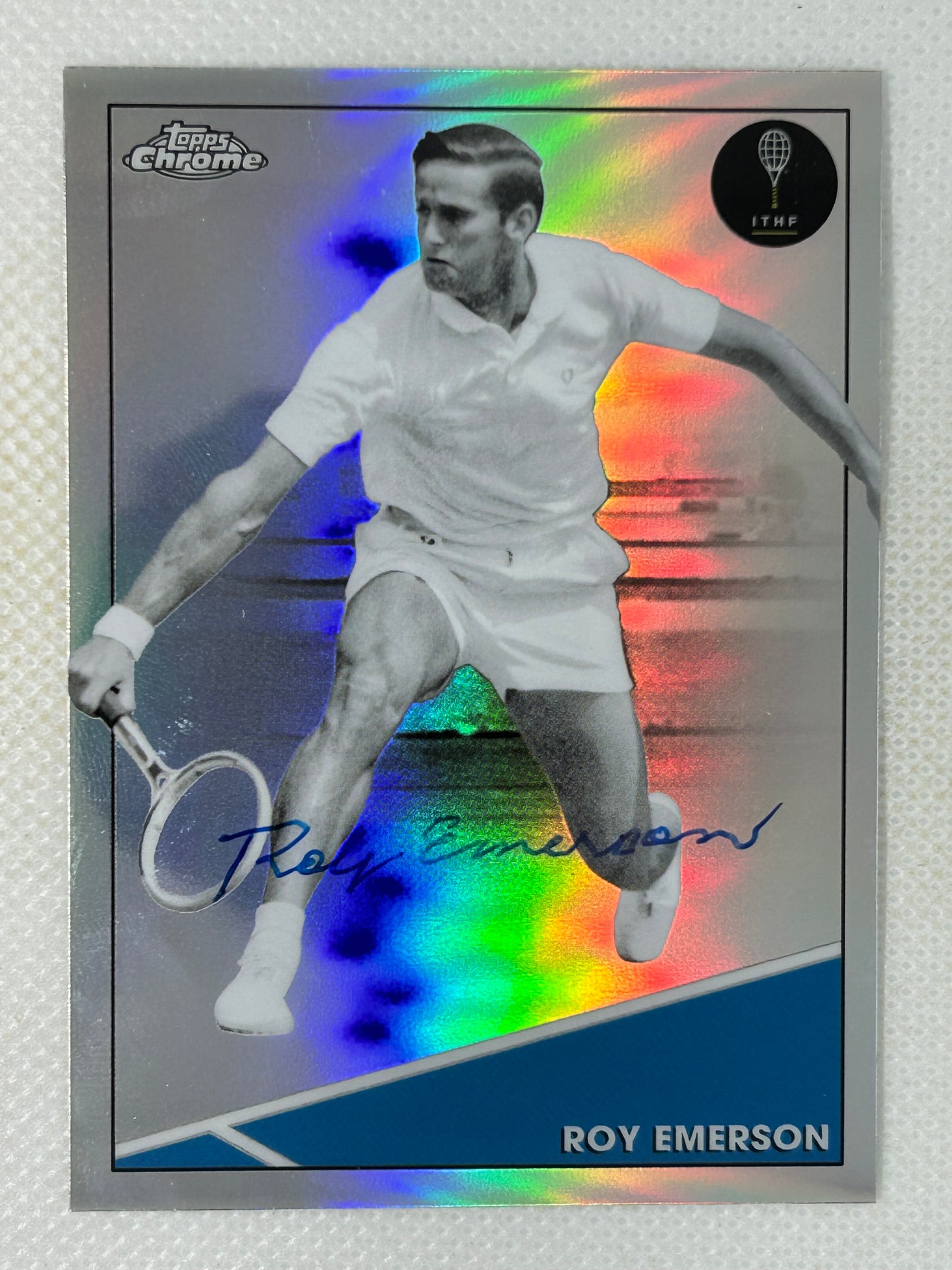 2021 Topps Chrome Silver Refractor #94 Roy Emerson HOF Signed Card