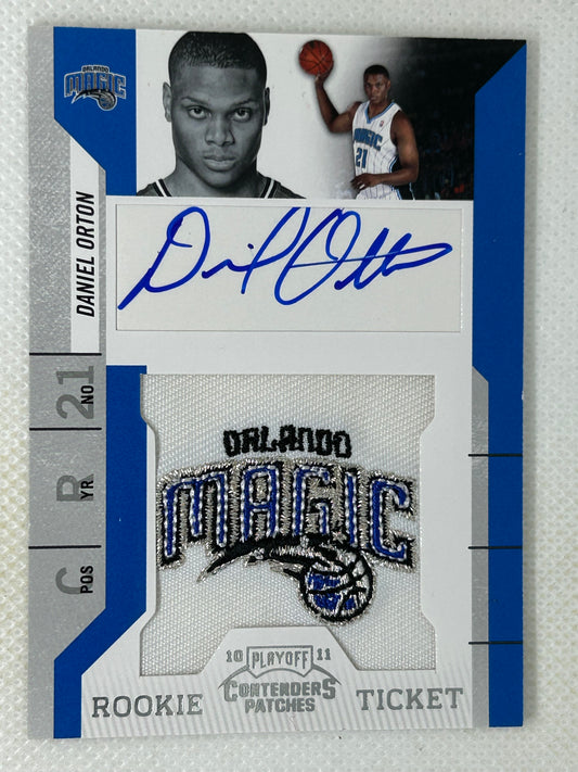 2010-11 Panini Contenders Patches Rookie Autograph #128 Daniel Orton Orlando Magic