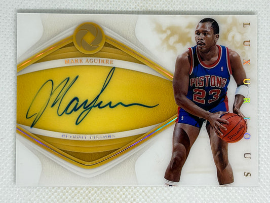 2019-20 Panini Opulence Mark Aguirre Luxurious Autographs #LA-MA /5 Detroit Pistons