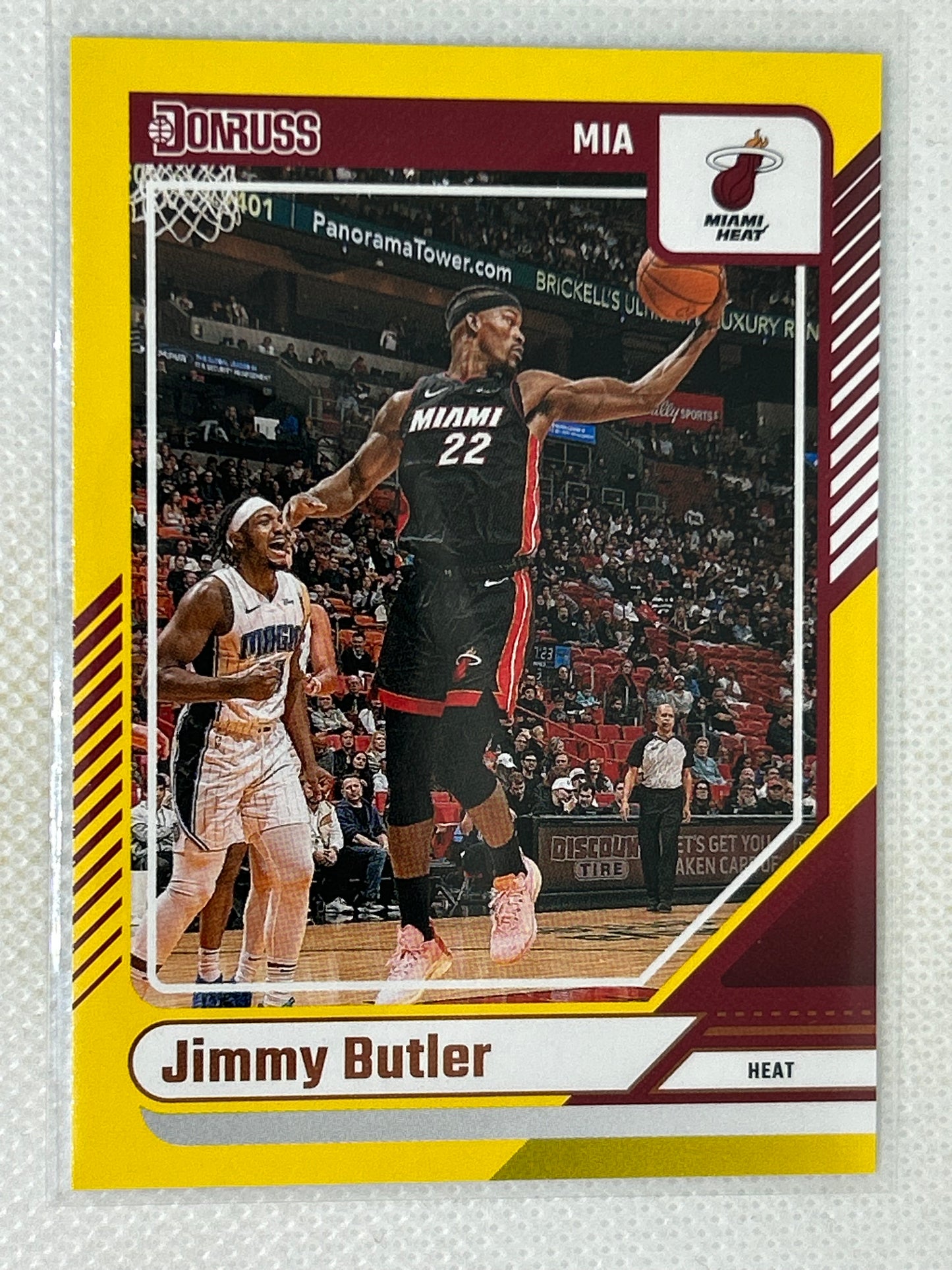 2024-25 Panini Donruss Yellow Flood Jimmy Butler #83 Miami Heat