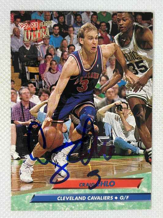 1992-93 Fleer Ultra Craig Ehlo #36 Cleveland Cavaliers Signed Card