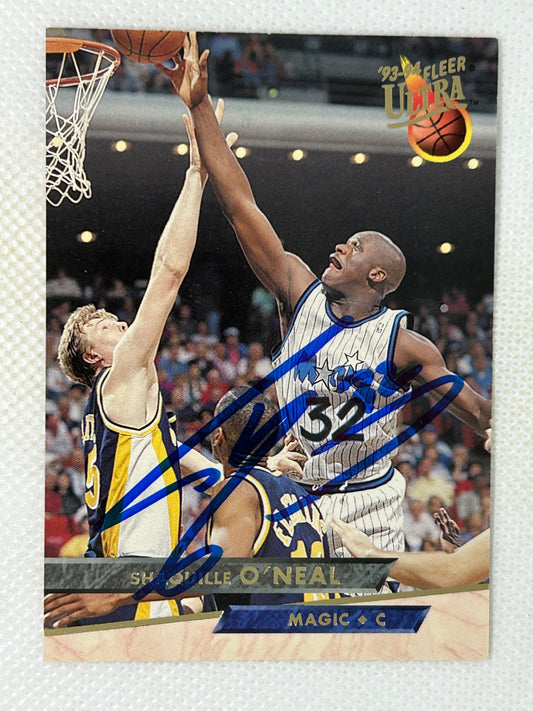1993-94 Fleer Ultra #135 Shaquille O'Neal Orlando Magic Signed Card