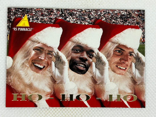 1995 Pinnacle Christmas Santa Claus Ho Ho Ho Hut Hut Hut Emmitt Smith Dan Marino Steve Young