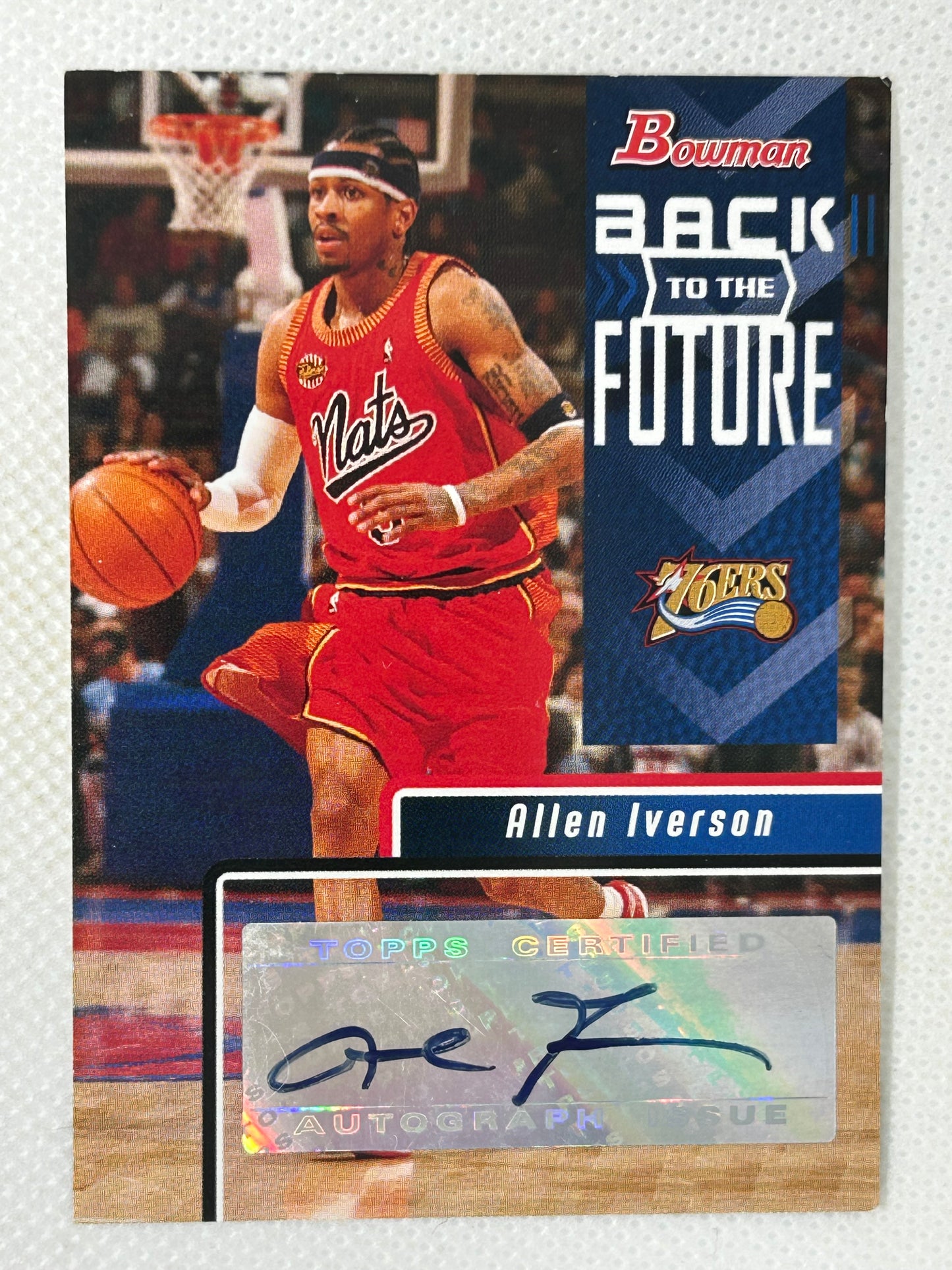 2005-06 Topps Bowman Draft Picks & Prospects Back to the Future Allen Iverson Autograph #BF-AI Philadelphia 76ers