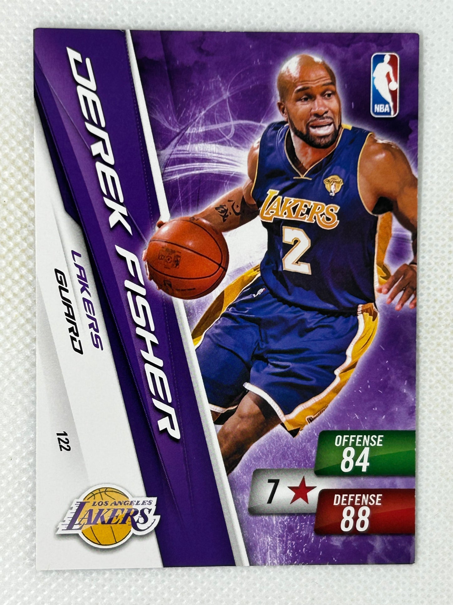 2010-11 Panini Adrenalyn XL Basketball Derek Fisher Card #122 Los Angeles Lakers