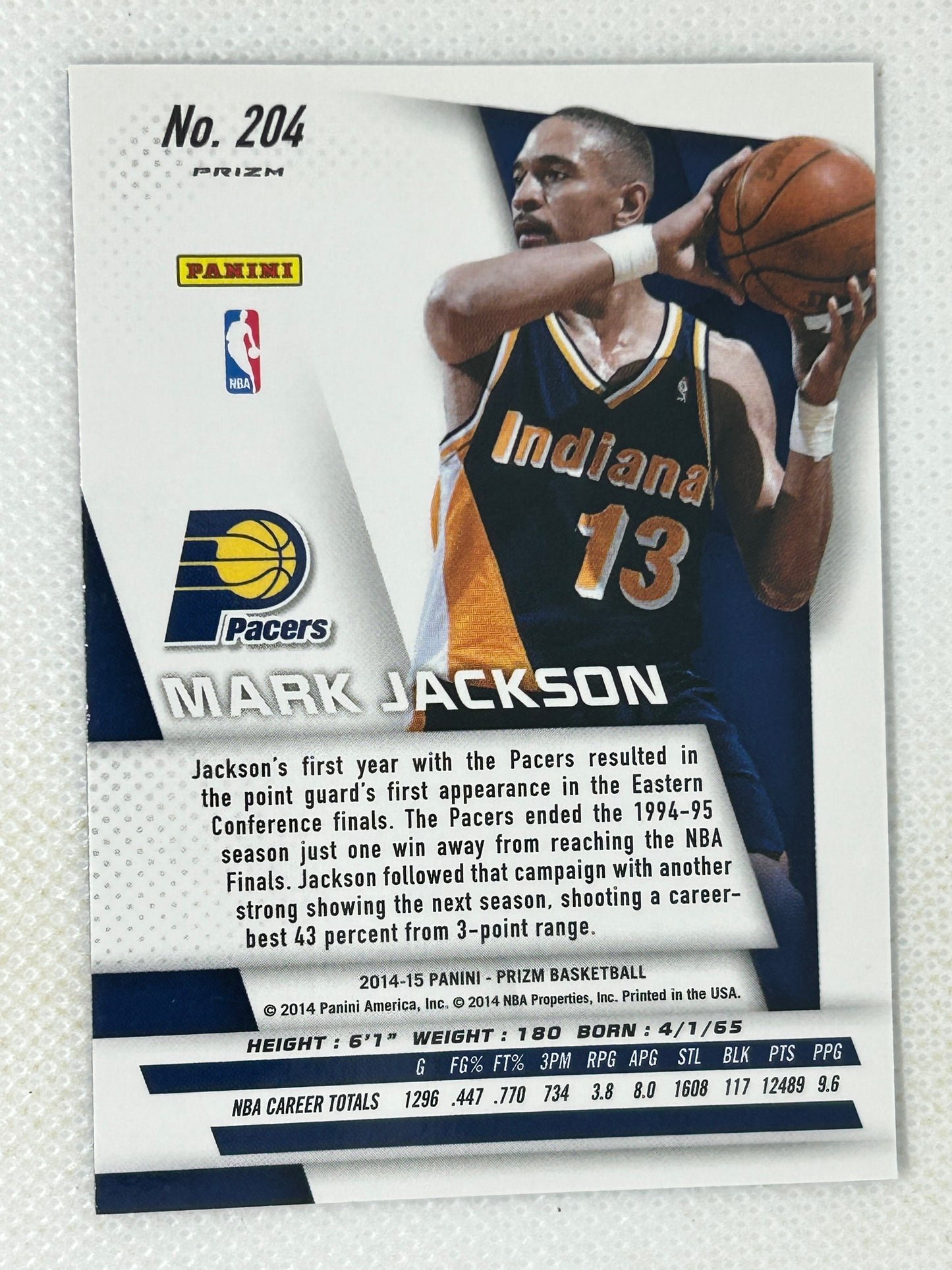 2014-15 Panini Prizm Blue Mojo #204 Mark Jackson Indiana Pacers