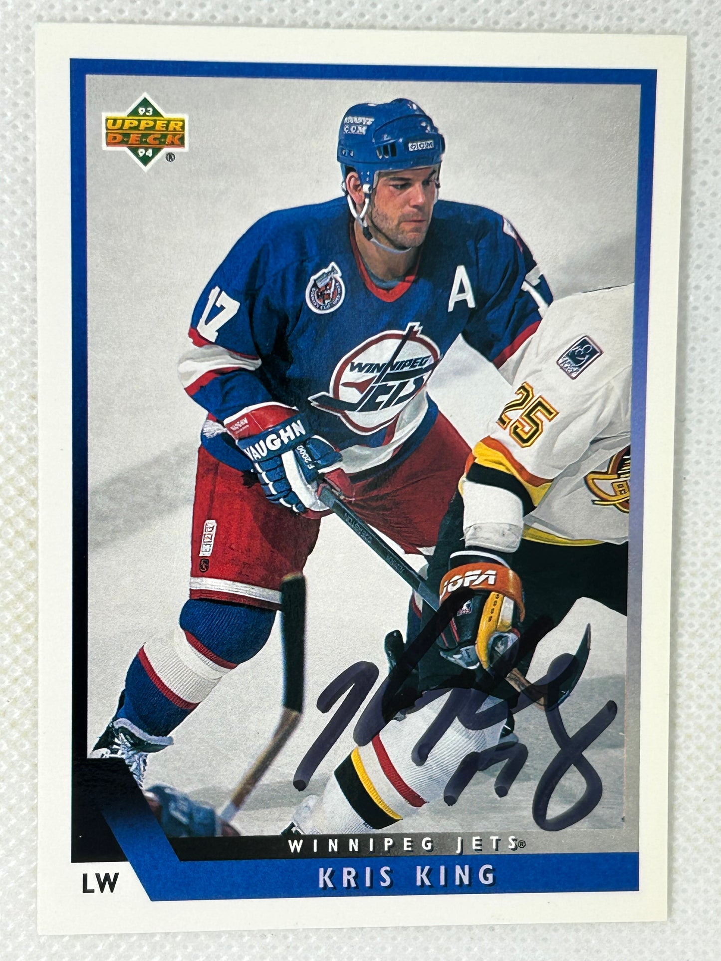 1993-94 Upper Deck #14 Kris King Winnipeg Jets Signed Card