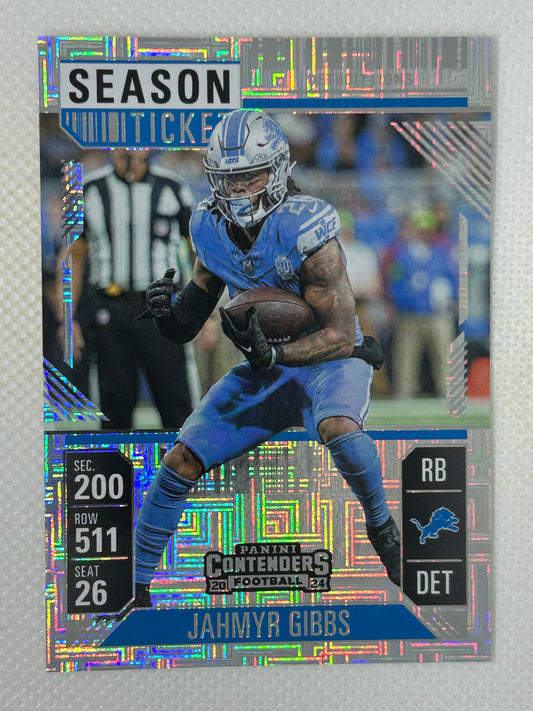 2024 Panini Contenders Season Ticket Hobby Mojo Jahmyr Gibbs #32 Detroit Lions