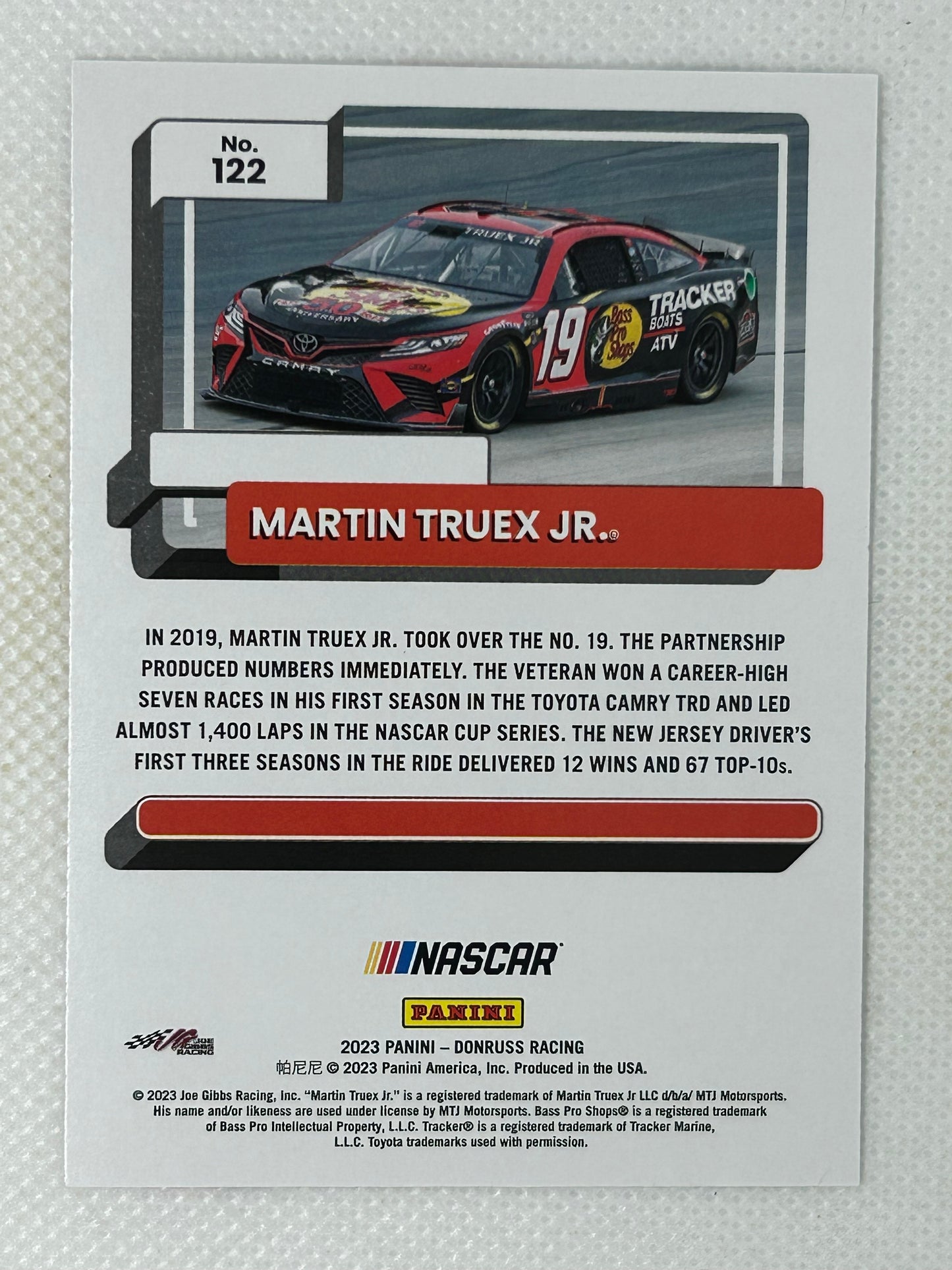 2023 Panini Donruss NASCAR Racing Martin Truex Jr. #122