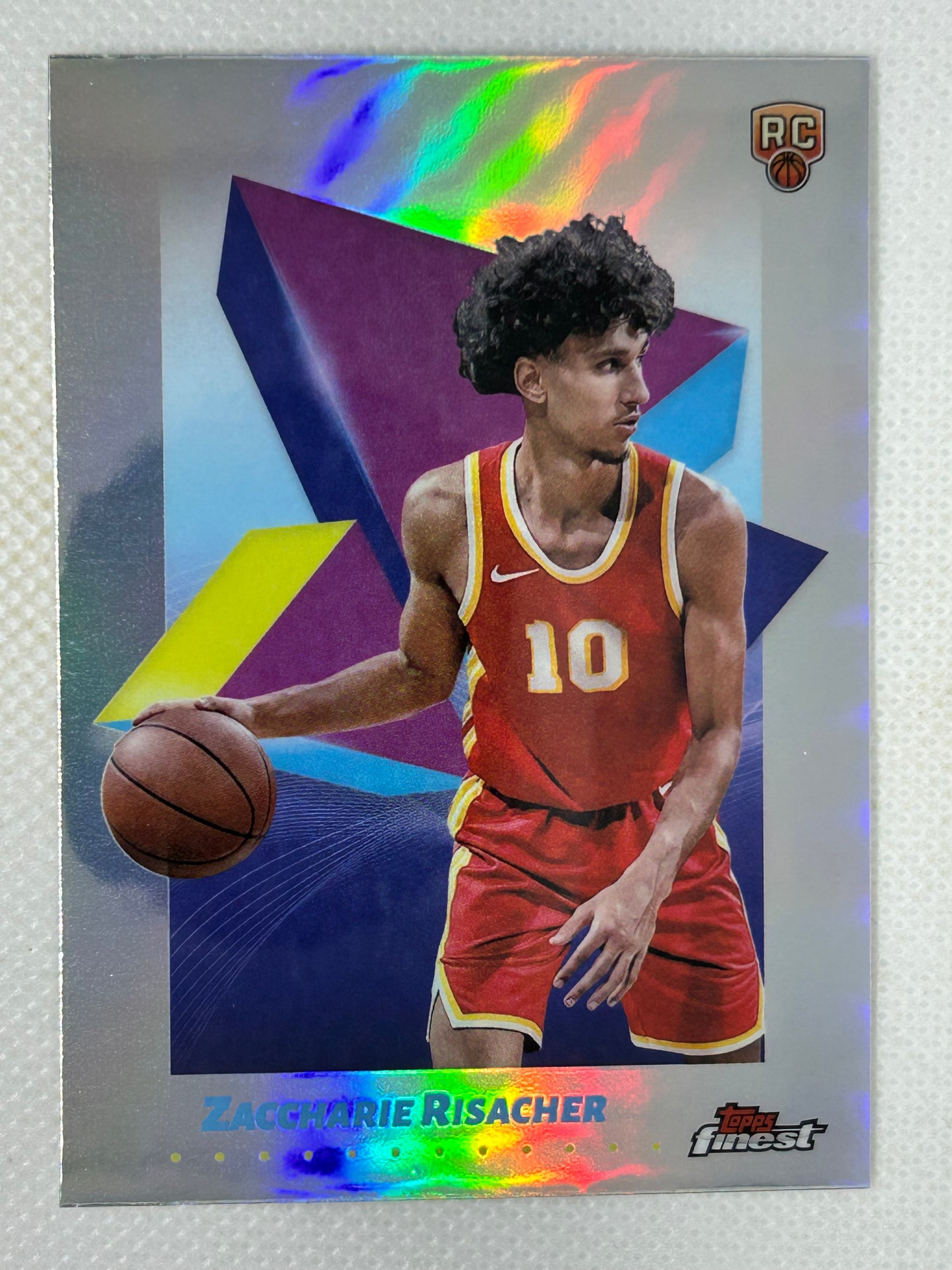 2024-25 Topps Finest Refractor Rookie Zaccharie Risacher #4 Atlanta Hawks