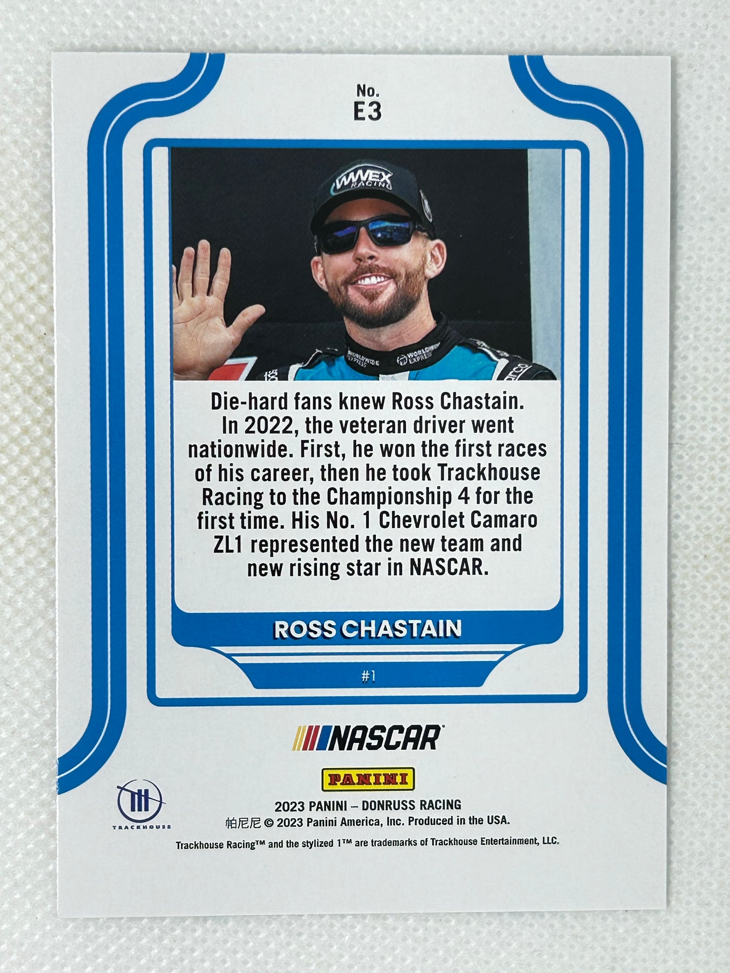 2023 Panini Donruss NASCAR Racing Elite Series #E3 Ross Chastain