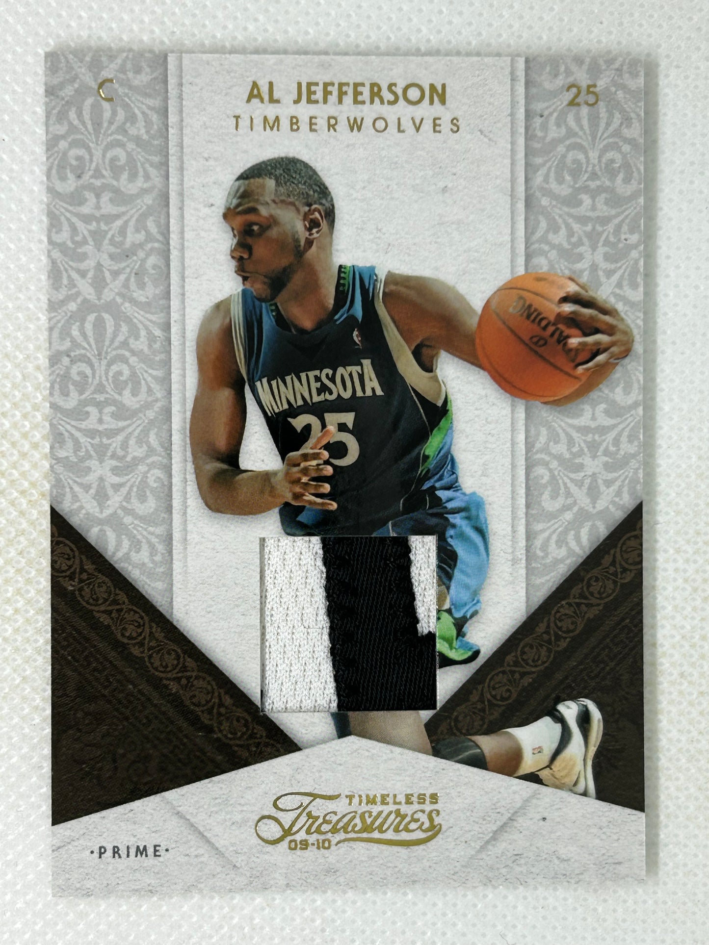2009-10 Panini Timeless Treasures Patch /10 Al Jefferson #14 Minnesota Timberwolves