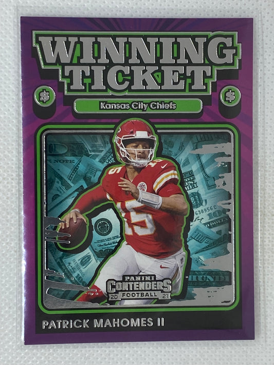 2021 Panini Contenders Winning Ticket #WT-PMA Patrick Mahomes II Kansas City Chiefs