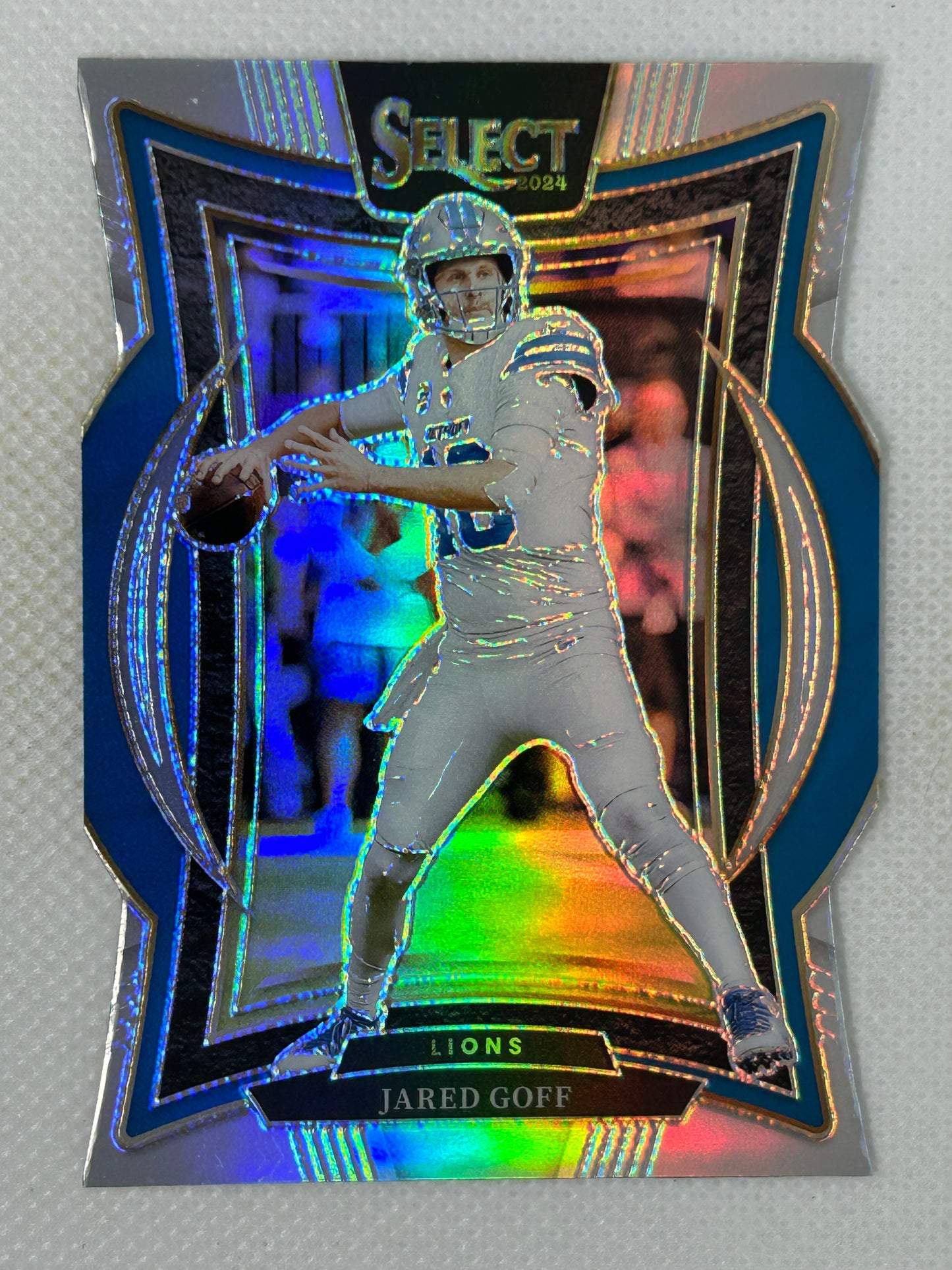 2024 Panini Select Concourse Silver Prizm Die-Cut Jared Goff #36 Detroit Lions