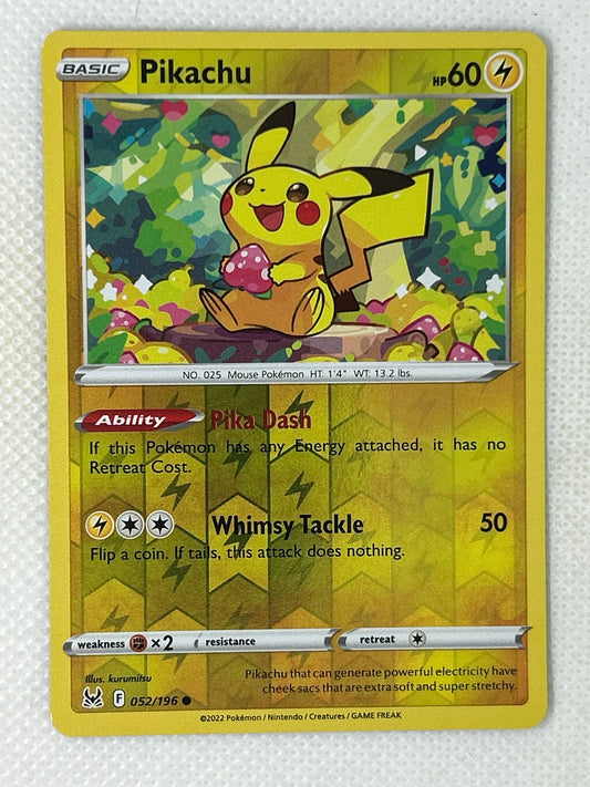 Pokémon Lost Origin Reverse Holo Pikachu Love Sweet Romantic 52/196
