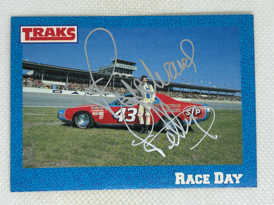 1991 Traks Richard Petty #8 Race Day (1973 Highlights) Signed Card