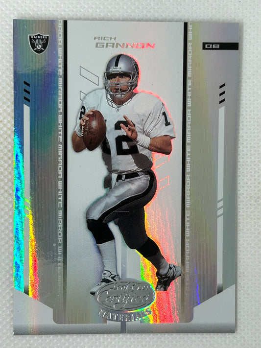 2004 Leaf Certified Materials Mirror White /150 Rich Gannon #88 Oakland Raiders
