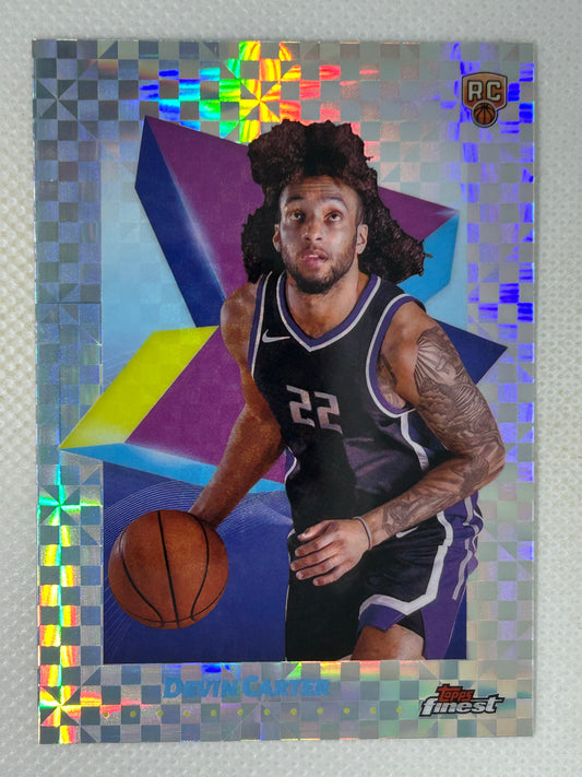 2024-25 Topps Finest X-Fractor Rookie Devin Carter #81 Sacramento Kings