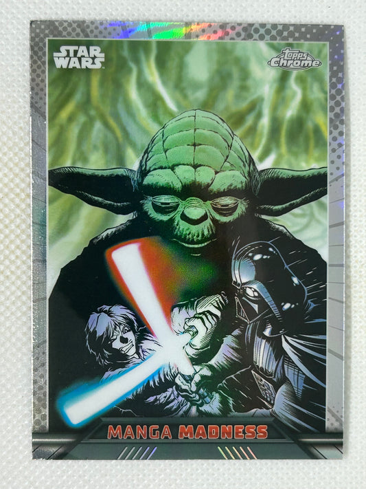 2023 Topps Chrome Star Wars Manga Madness #MM-10 Luke Darth Vader Yoda