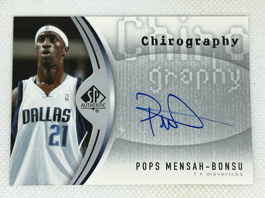 2006-07 SP Authentic Chirography Rookie Autograph Pops Mensah-Bonsu #CH-PM Dallas Mavericks