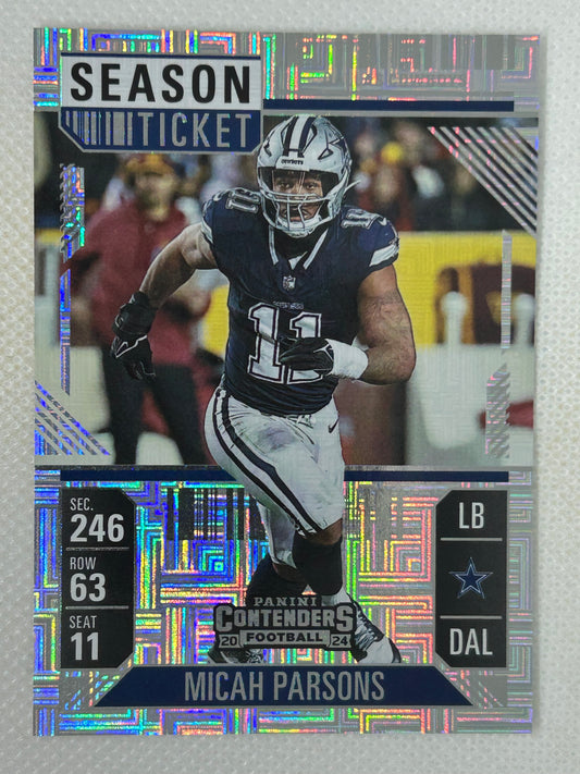 2024 Panini Contenders Hobby Season Ticket Mojo Micah Parsons #27 Dallas Cowboys