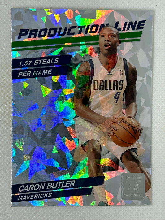 2010-11 Panini Donruss #90 Production Line Cracked Ice Caron Butler Dallas Mavericks