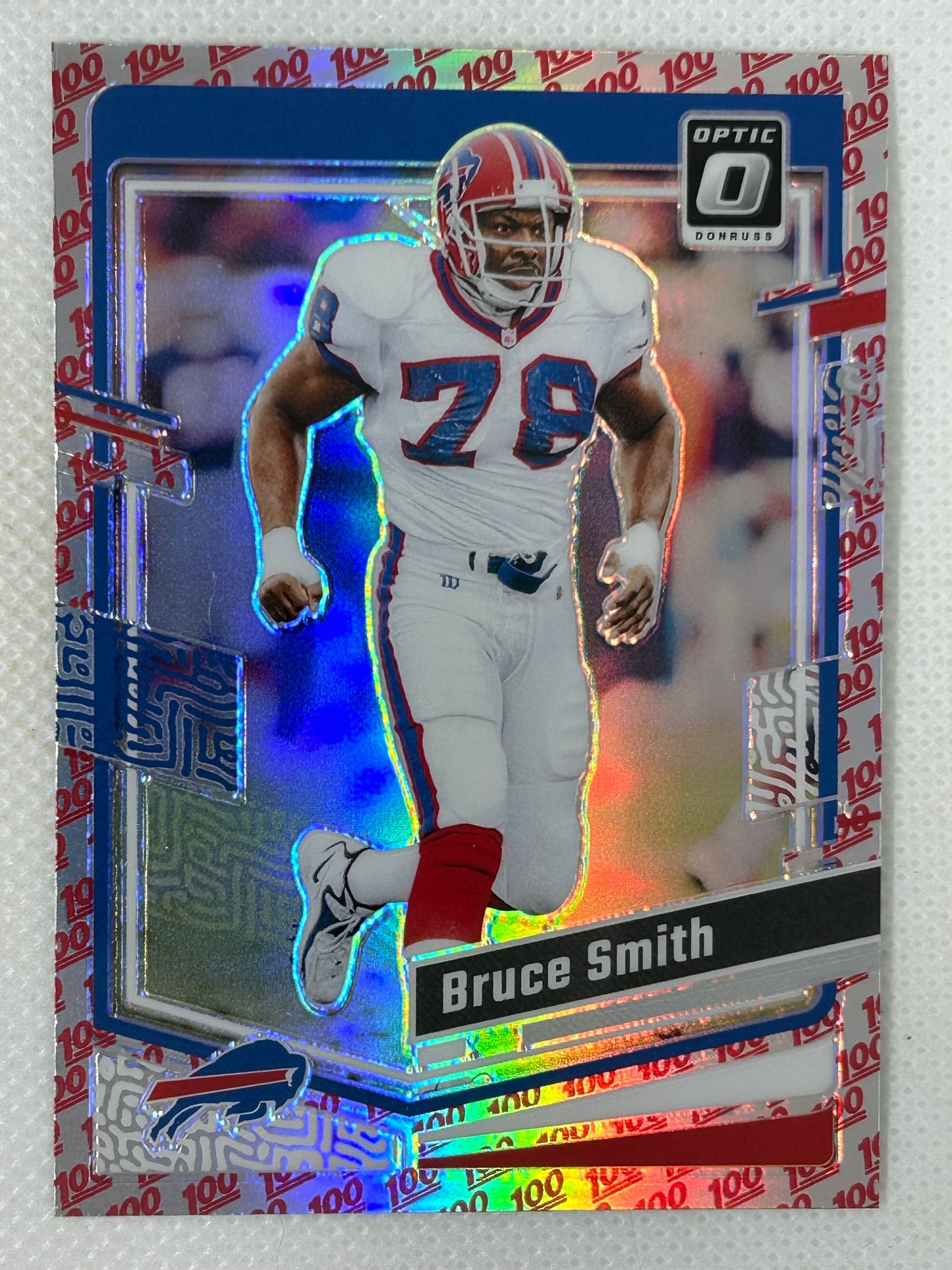 2023 Panini Donruss Optic 100 Prizm Bruce Smith #19 HOF Buffalo Bills SSP